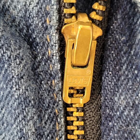 Vintage LEVIS With-A-Skosh Jeans 38x30 Dark-Wash Whiskered - Picture 8 of 16